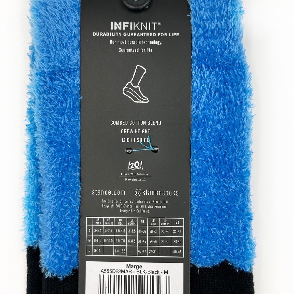 Stance Marge Simpson The Simpsons Crew Socks Mens Womens Size Medium - Picture 5 of 5